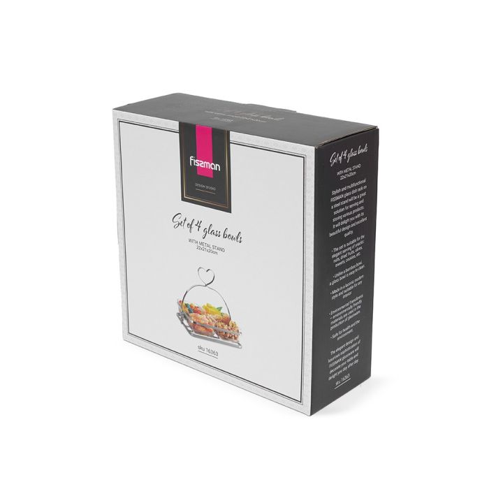 Fissman 16363 serving plate on a steal stand 23x22x10sm
