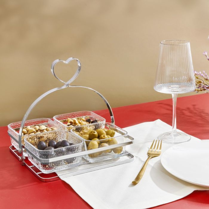 Fissman 16363 serving plate on a steal stand 23x22x10sm