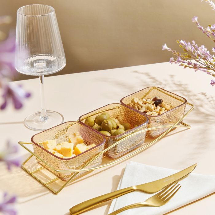 Fissman 16392 serving plate on a steal stand 32x11.5x5.3sm