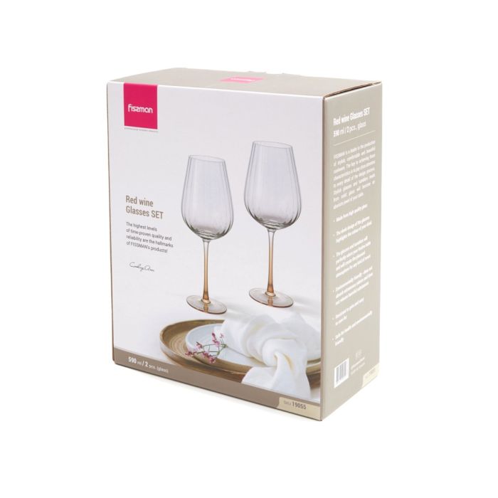 Fissman 19055 red wine glass set 2x570ml