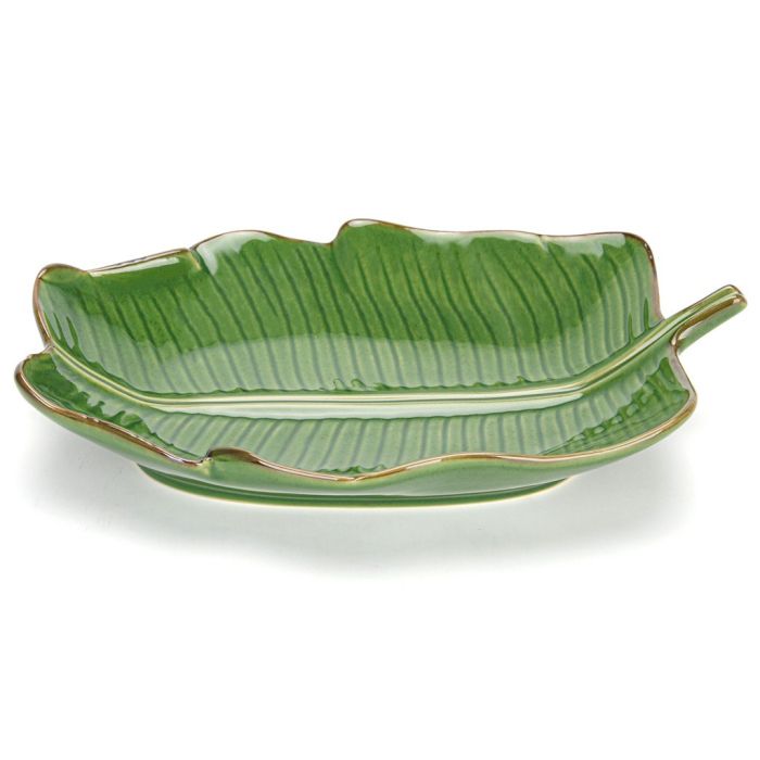 Fissman 6195 GREEN ceramic serving plate 35х24х6sm