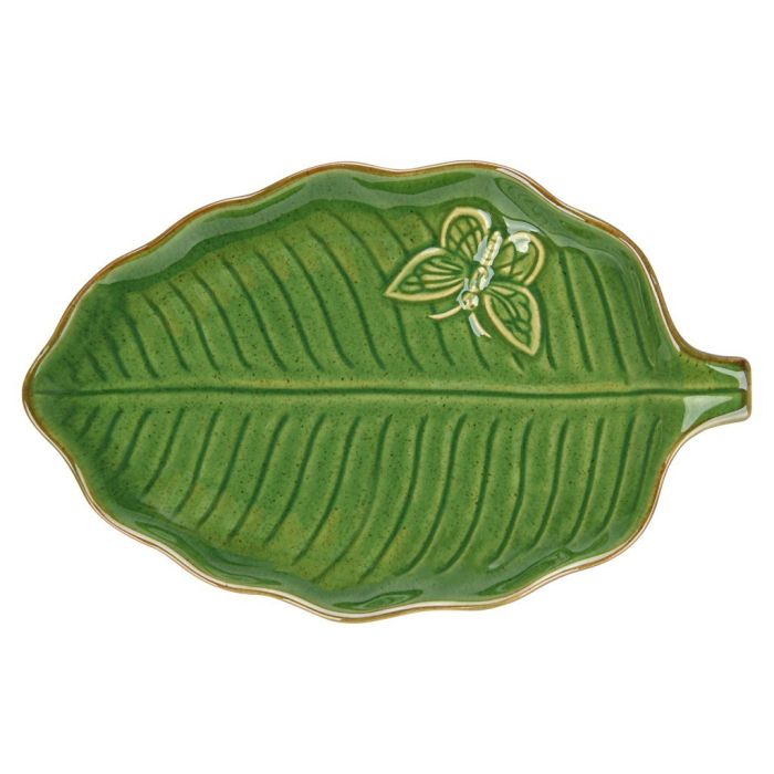 Fissman 6201 GREEN ceramic serving plate 23х15х2.7sm