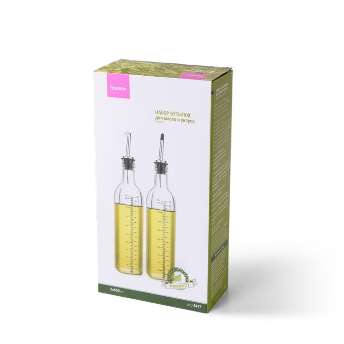 Fissman 6417 oil & vinegar bottle set 2x500ml