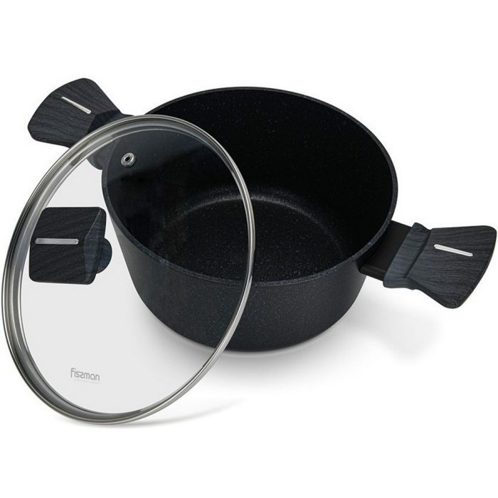 Fissman 14524 FERRO casserole with glass lid 22cm 3.36l