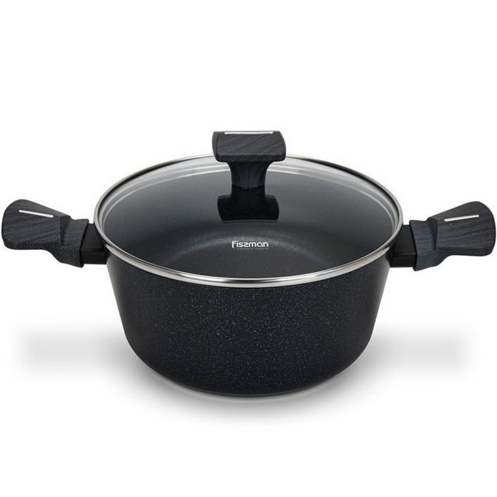 Fissman 14524 FERRO casserole with glass lid 22cm 3.36l