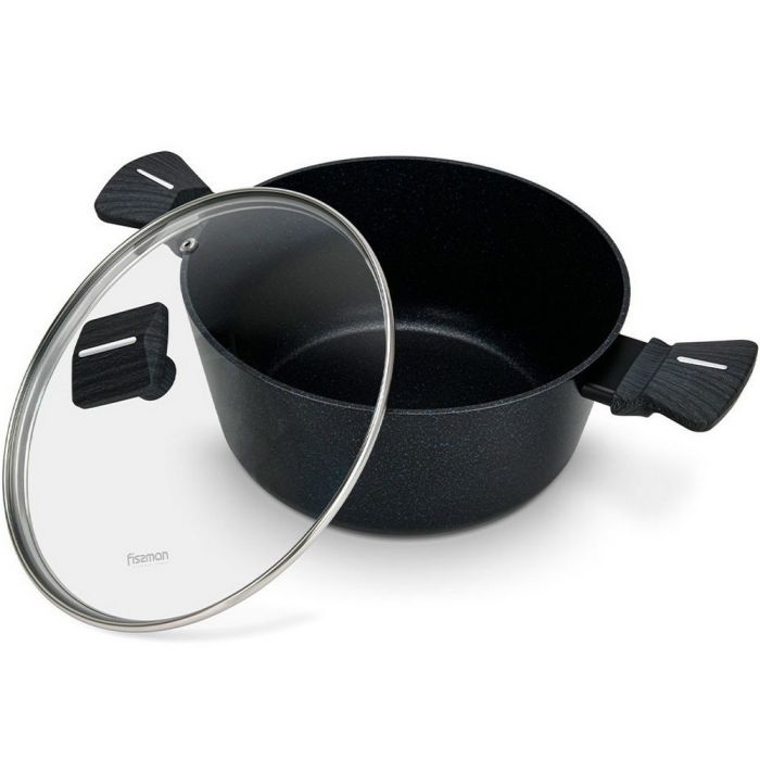 Fissman 14525 FERRO casserole with glass lid 24cm 4.43l