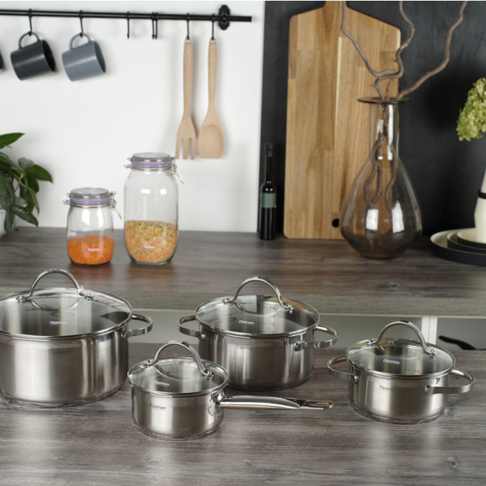 Fissman 15816 GABRIELA cookware set stainless still 8pcs
