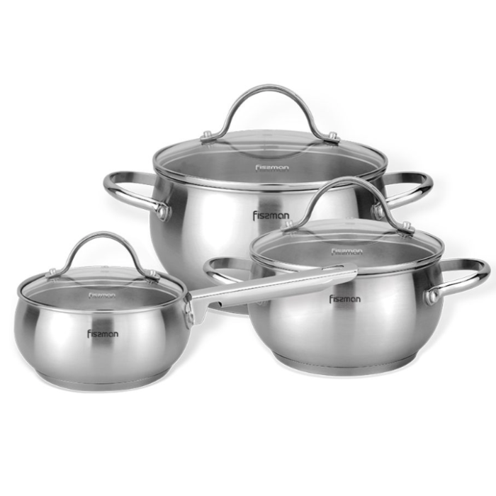 Fissman 15829 MARTINEZ cookware set stainless still 6pcs