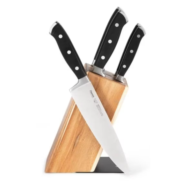 Fissman 2707 AKAMATSU knives in a wooden stand set x6