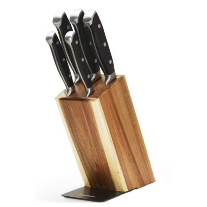Fissman 2707 AKAMATSU knives in a wooden stand set x6