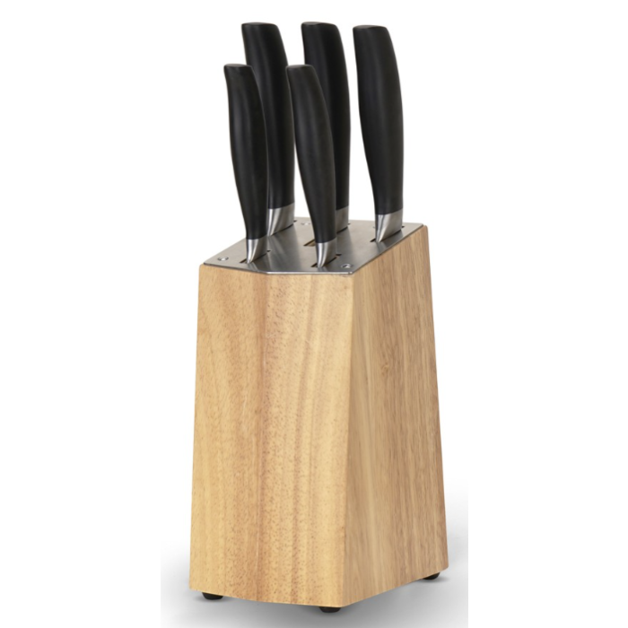 Fissman 2708 FUJIKAWA knives in a wooden stand set x6