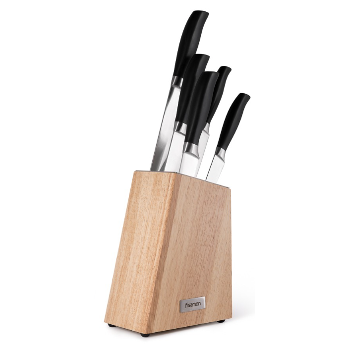 Fissman 2708 FUJIKAWA knives in a wooden stand set x6