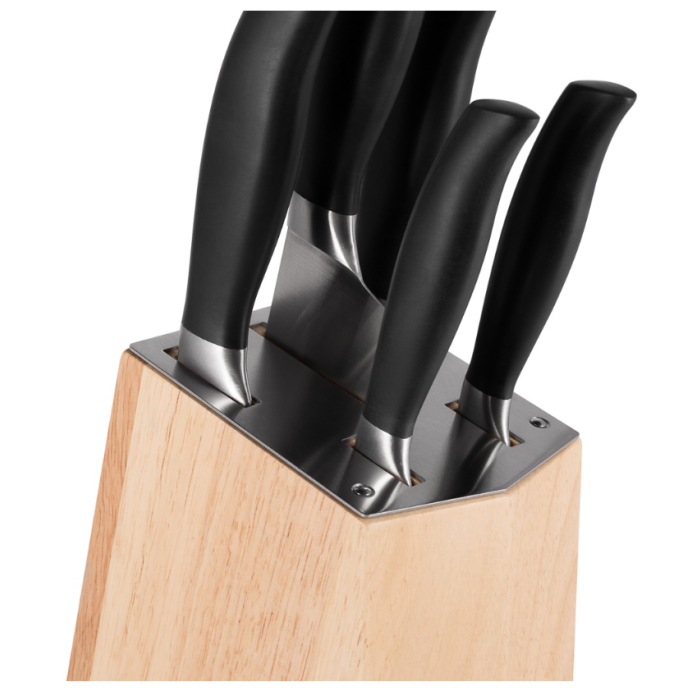Fissman 2708 FUJIKAWA knives in a wooden stand set x6