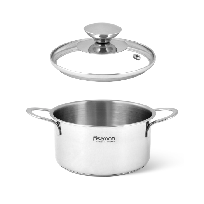 Fissman 5273 BAMBINO induction casserole with glass lid 14cm 0.9l