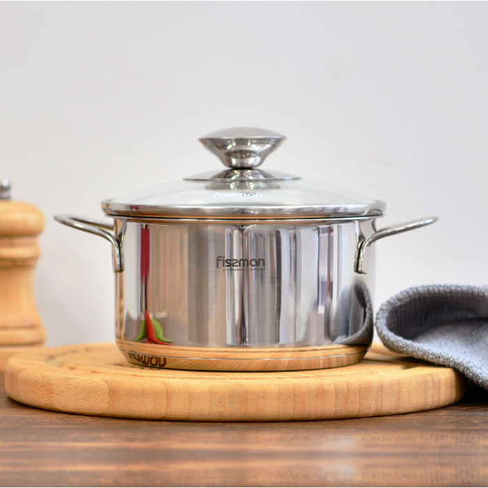 Fissman 5273 BAMBINO induction casserole with glass lid 14cm 0.9l