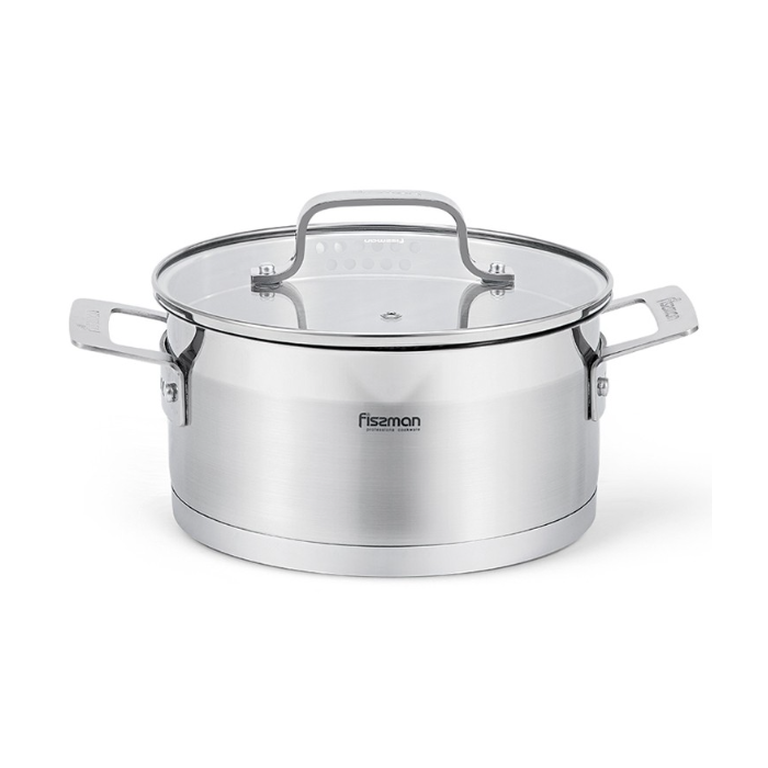 Fissman 5386 FOBUS induction casserole with glass lid 18cm 2.2l