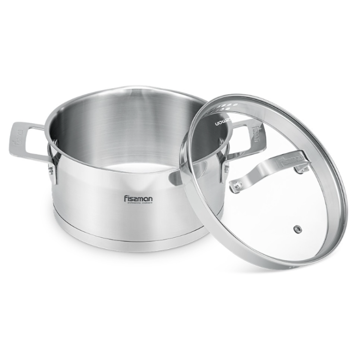 Fissman 5387 FOBUS induction casserole with glass lid 20cm 3l
