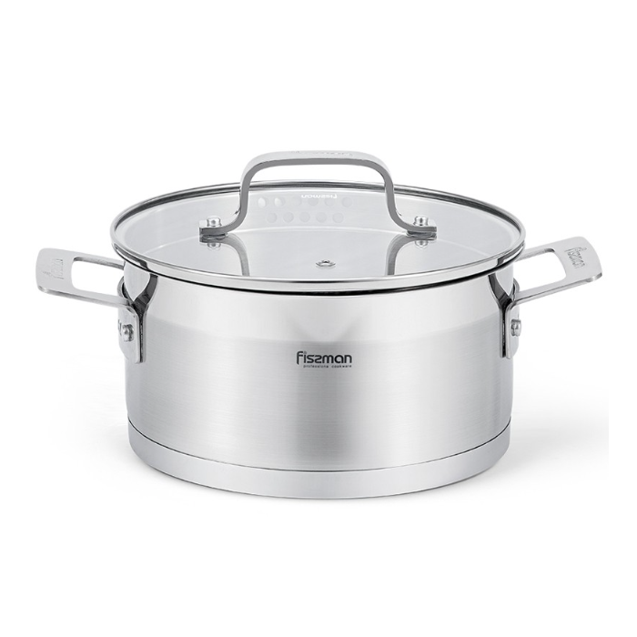 Fissman 5387 FOBUS induction casserole with glass lid 20cm 3l