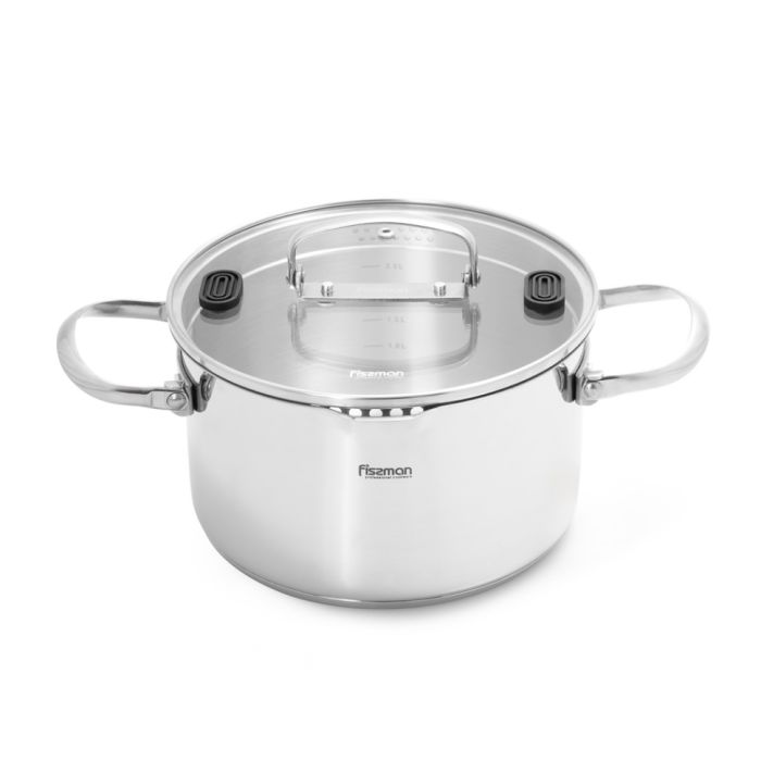 Fissman 5468 AVELIN induction casserole with glass lid 20cm 3.5l