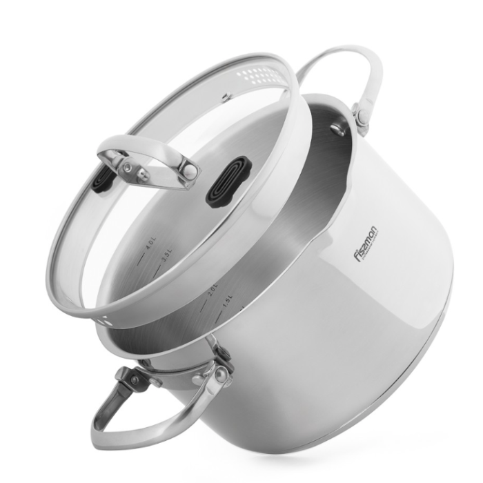 Fissman 5469 AVELIN induction casserole with glass lid 22cm 4.6l