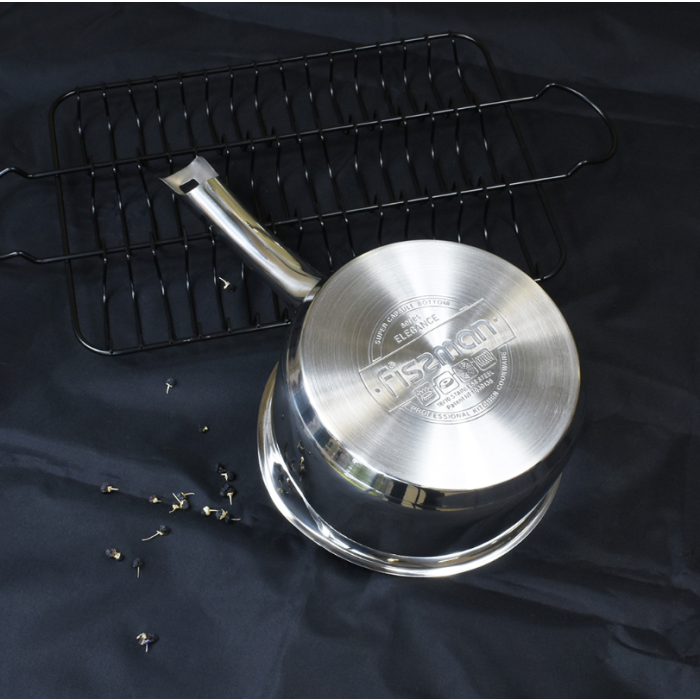 Fissman 5490 ELEGANCE induction saucepan with glass lid 16cm 1.6l