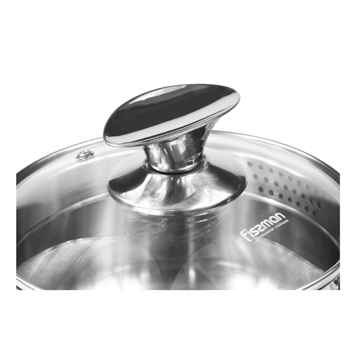 Fissman 5490 ELEGANCE induction saucepan with glass lid 16cm 1.6l