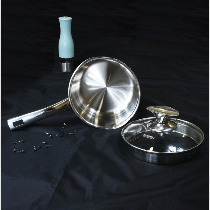 Fissman 5490 ELEGANCE induction saucepan with glass lid 16cm 1.6l