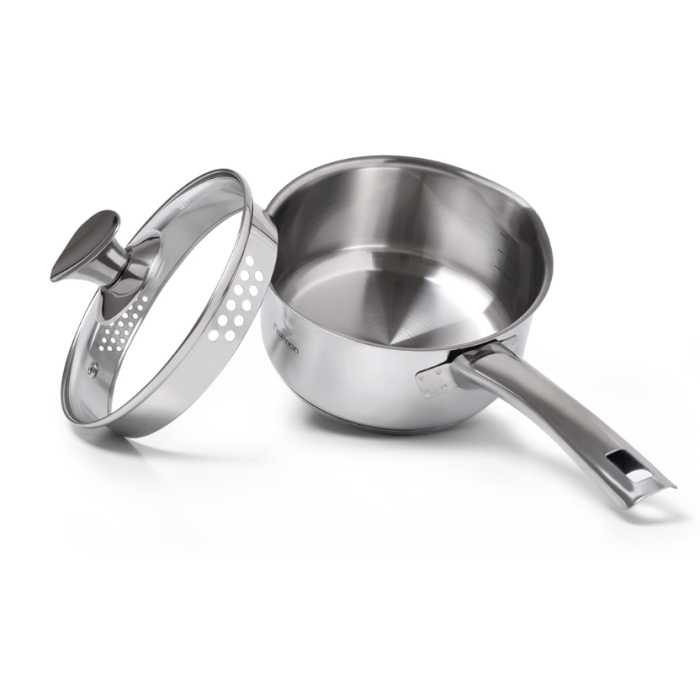 Fissman 5490 ELEGANCE induction saucepan with glass lid 16cm 1.6l