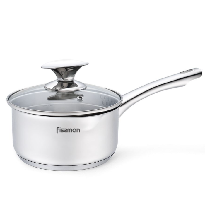 Fissman 5490 ELEGANCE induction saucepan with glass lid 16cm 1.6l