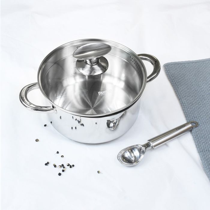 Fissman 5491 ELEGANCE induction casserole with glass lid 18cm 2.2l