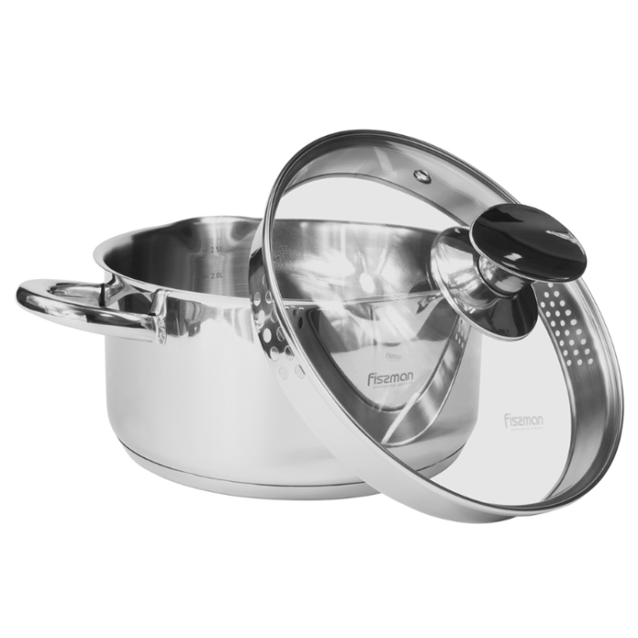 Fissman 5492 ELEGANCE induction casserole with glass lid 20cm 3.1l