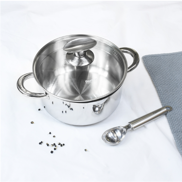 Fissman 5492 ELEGANCE induction casserole with glass lid 20cm 3.1l