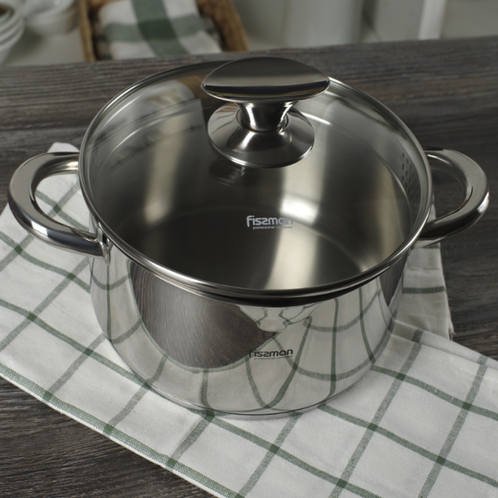 Fissman 5492 ELEGANCE induction casserole with glass lid 20cm 3.1l