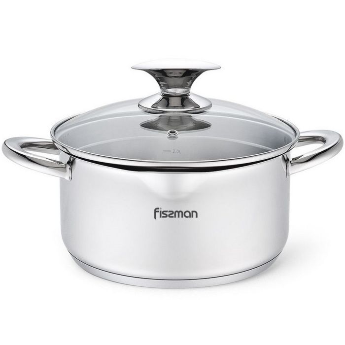 Fissman 5493 ELEGANCE induction casserole with glass lid 24cm 5.6l