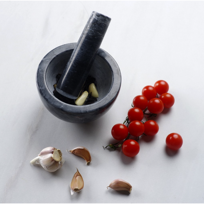 Fissman 6009 marble mortar black 11.5x6cm