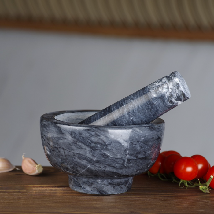 Fissman 6009 marble mortar black 11.5x6cm