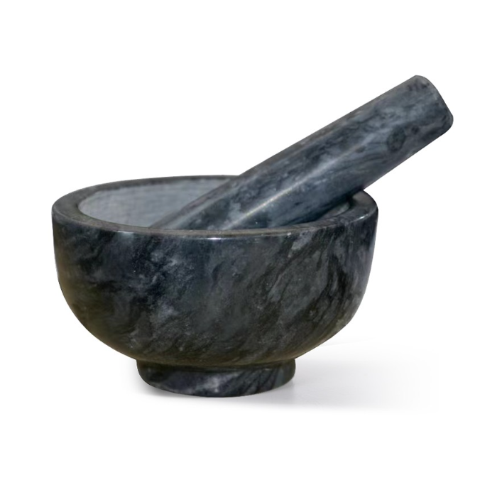 Fissman 6009 marble mortar black 11.5x6cm