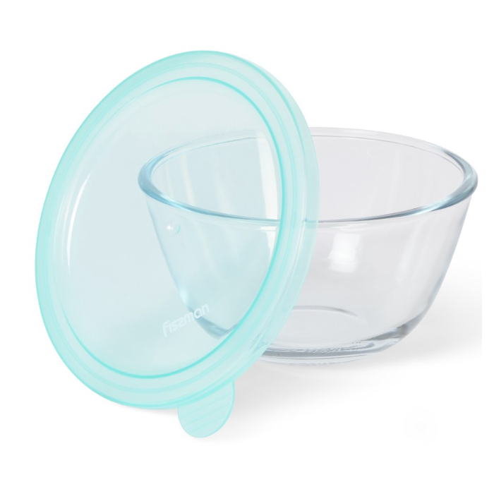 Fissman 6520 glass container with lid 15x8cm 0.8l
