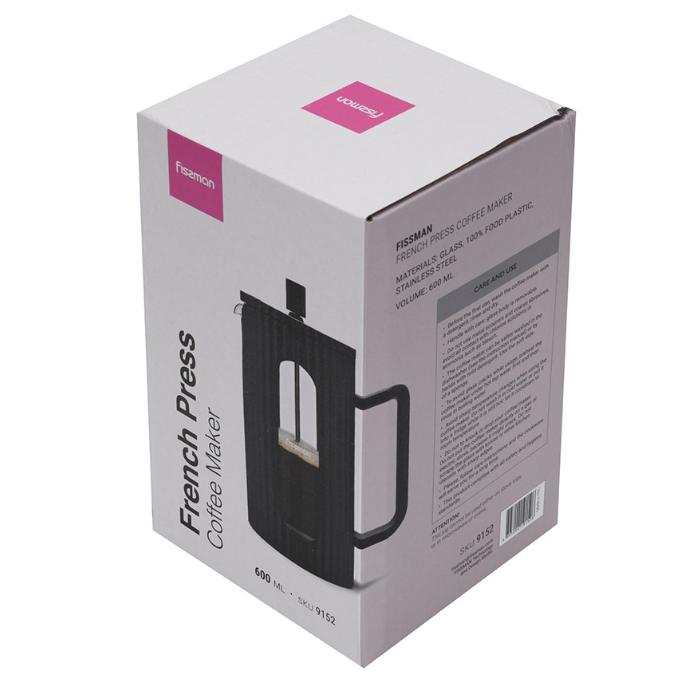 Fissman 9152 French press coffee maker black 600ml