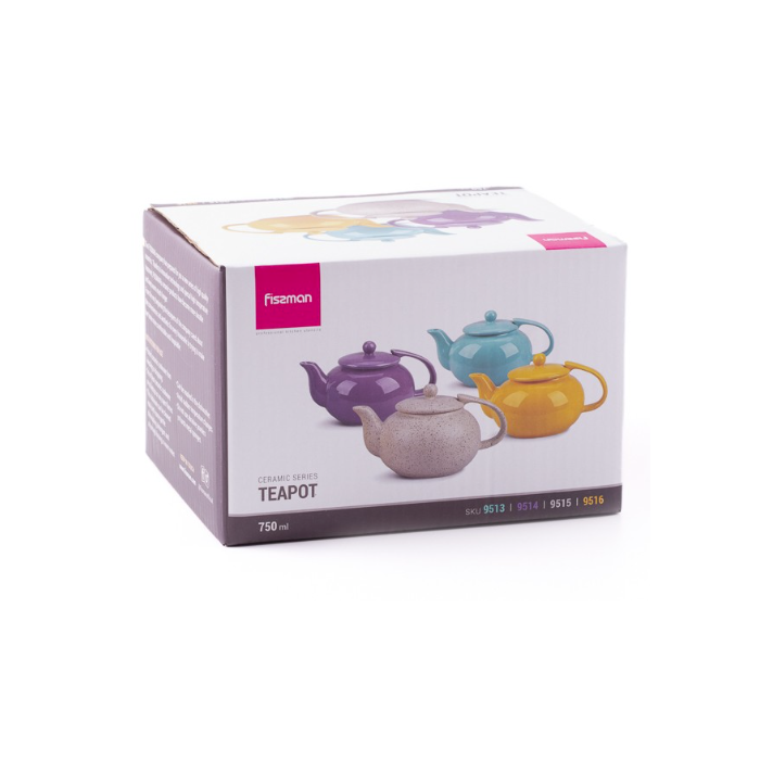 Fissman 9515 ceramic teapot with metal strainer Sandy 750ml