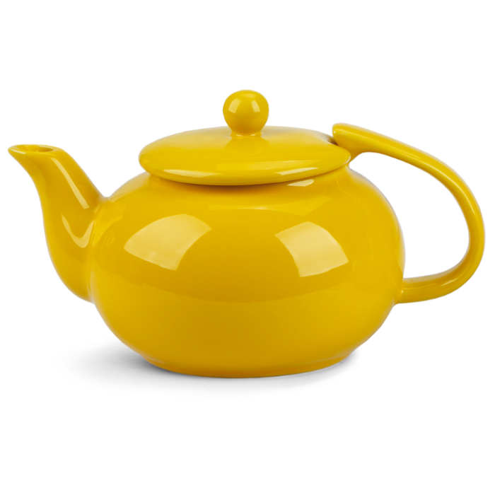 Fissman 9516 ceramic teapot with metal strainer Yellow 750ml