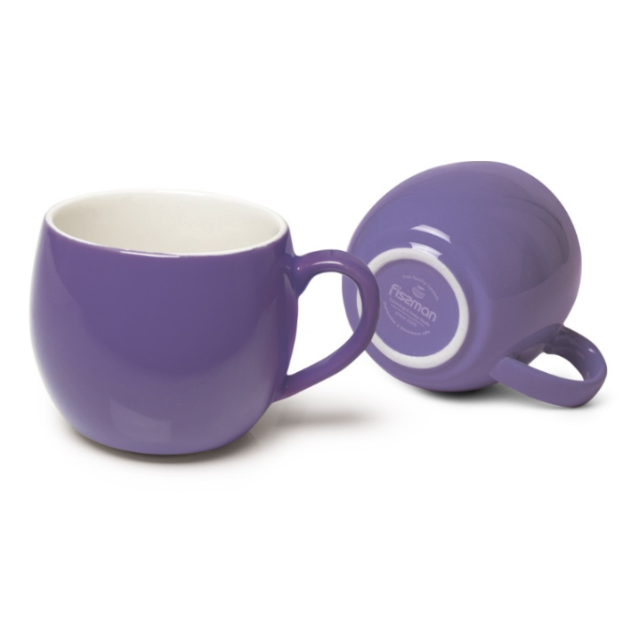 Fissman 9518 ceramic tea cup Mauve 320ml