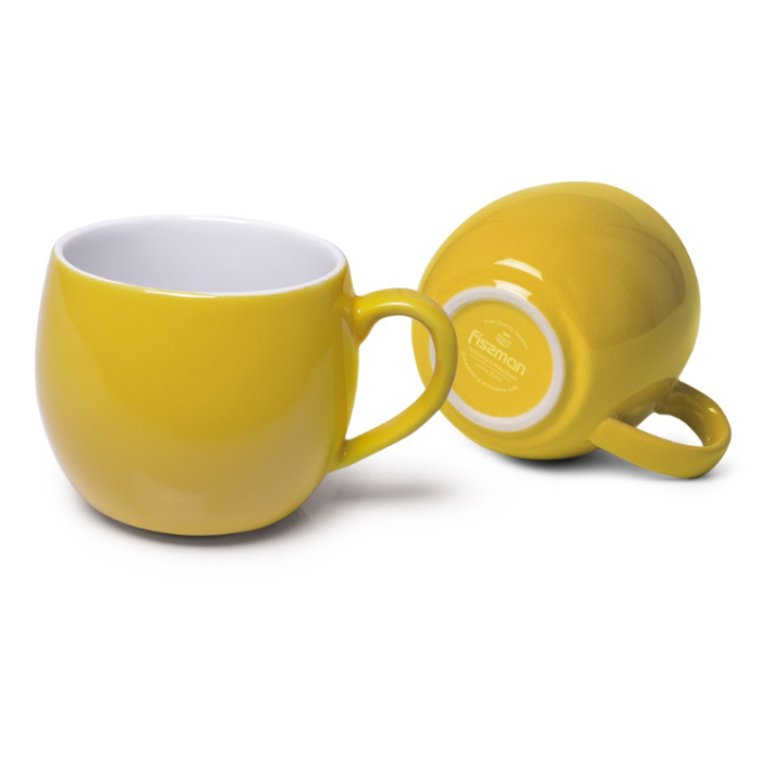 Fissman 9521 ceramic tea cup Yellow 320ml