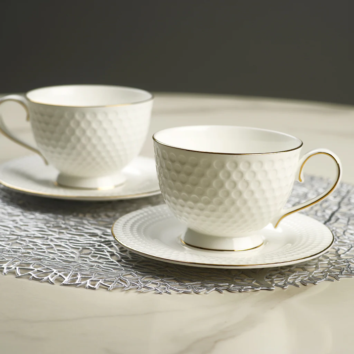 Fissman 13938 NOEMI tea cup & saucer 4x300ml