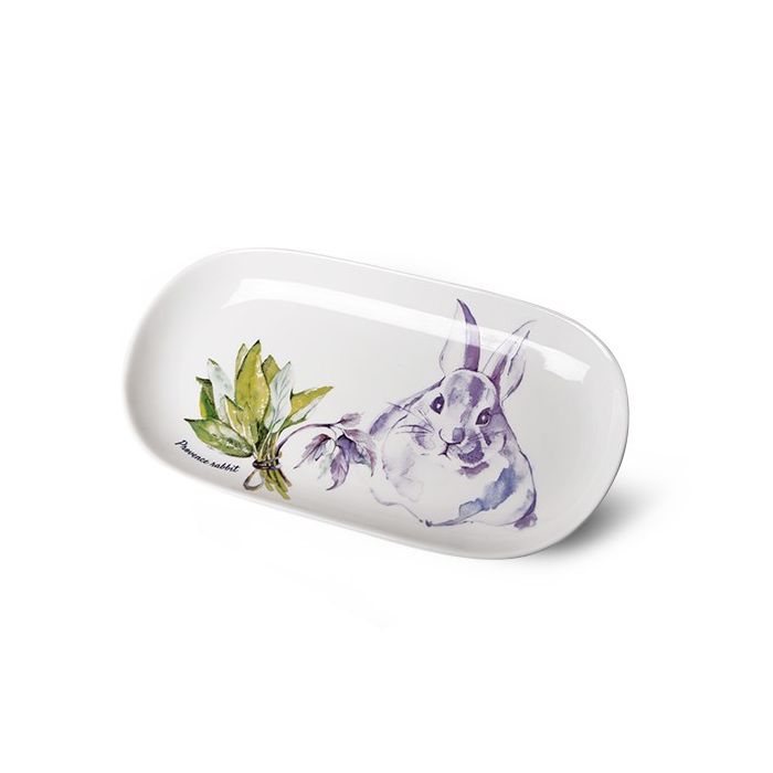 Fissman 13957 Provence rabbit porcelain plate 30х15х2.5m