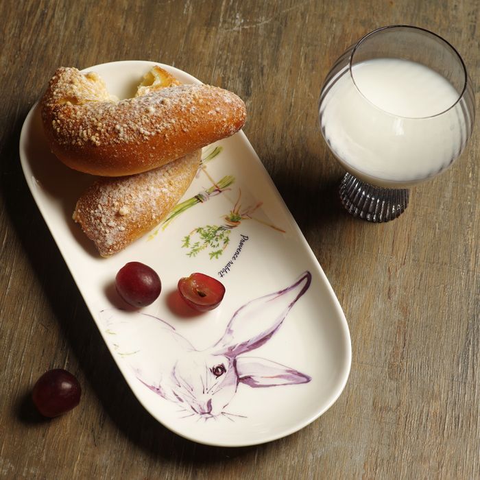 Fissman 13958 Provence rabbit porcelain plate 30х15х2.5cm