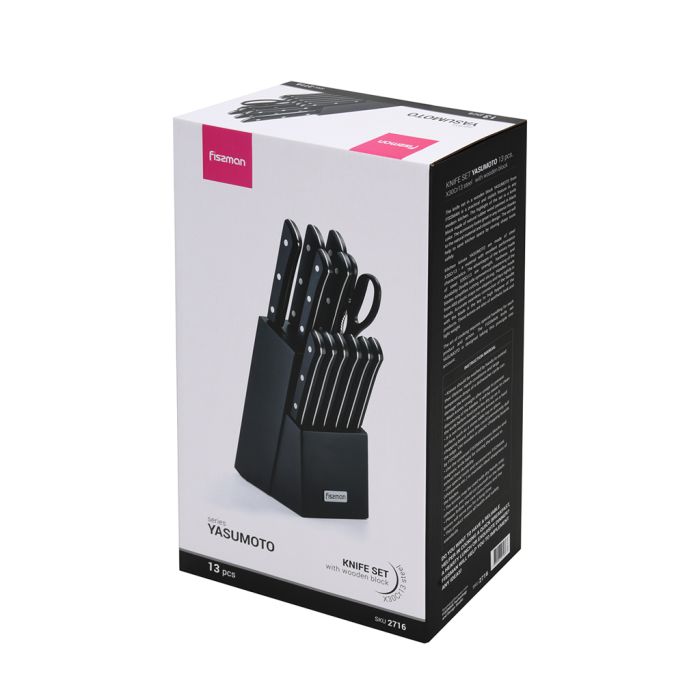 Fissman 2716 knife set with wooden block 13pcs