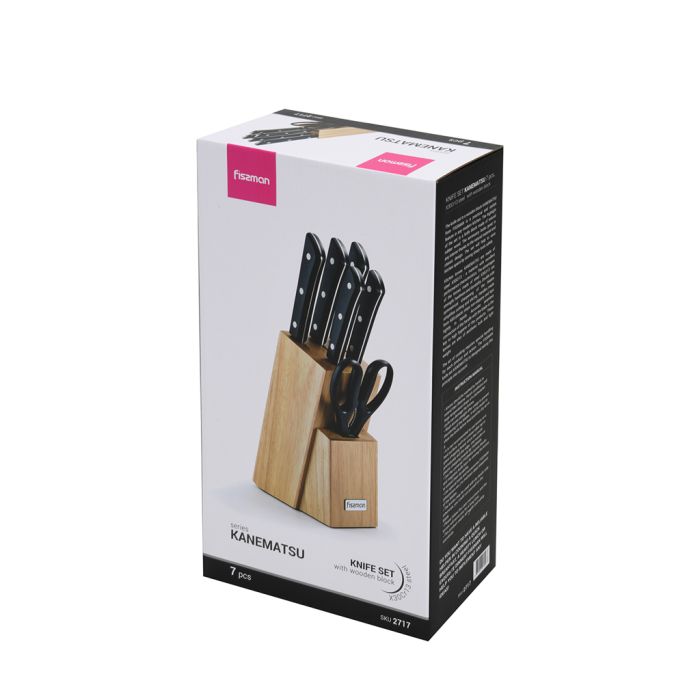 Fissman 2717 Knife set with wooden block 7pcs