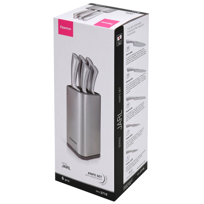 Fissman 2719 Knife set with metalic block 6pcs