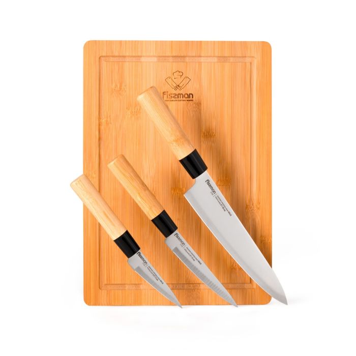 Fissman 2750 Knife set with chopping board 4pcs